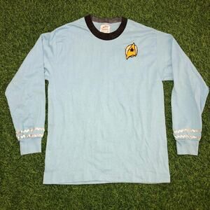 Women's Blue Embroidered/Sequin Graphic Long Sleeve